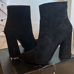Black Suede Booties